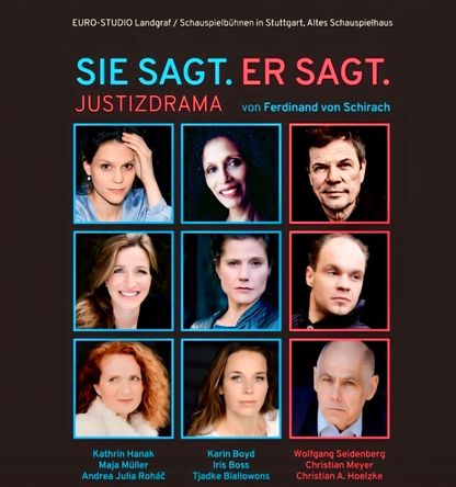 Image for PREMIERE - Schauspiel: "SIE SAGT. ER SAGT." (Ferdinand von Schirach)