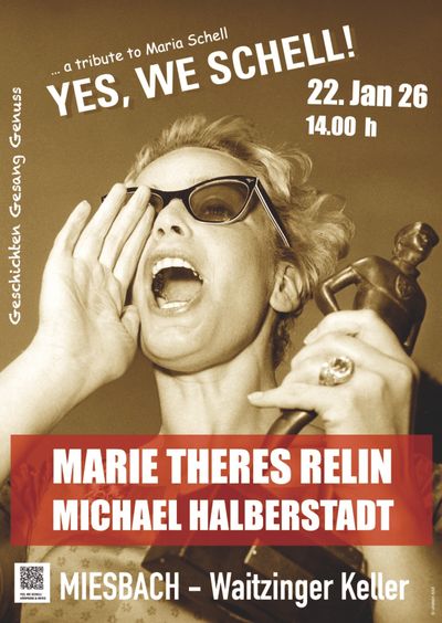 Image for Yes, we schell – WAITZINGER KULTURKELLER – 22.01.2026, 14 Uhr – Marie Theres  Relin