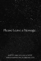 Please Leave a Message. picture