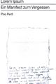 Lorem Ipsum - Ein Manifest zum Vergessen picture