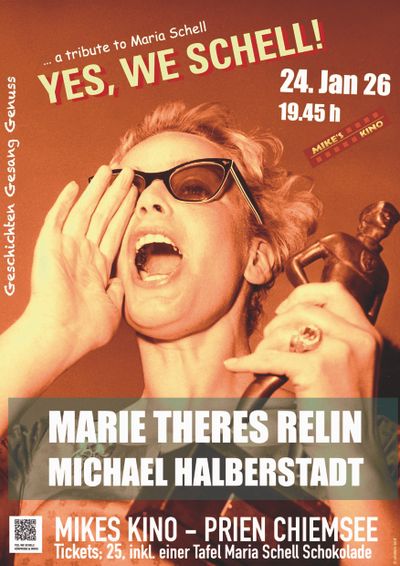 Image for Yes, we schell! – MIKES KINO, PRIEN – 24.01.2026, 19:45 Uhr – Marie Theres  Relin